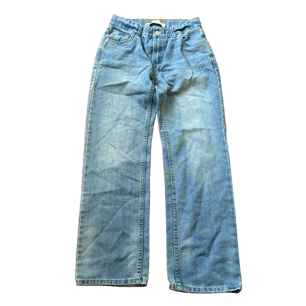 Levis 505 Straight Leg Jeans Womens Size 14 R Mid Rise Stretch 27x27